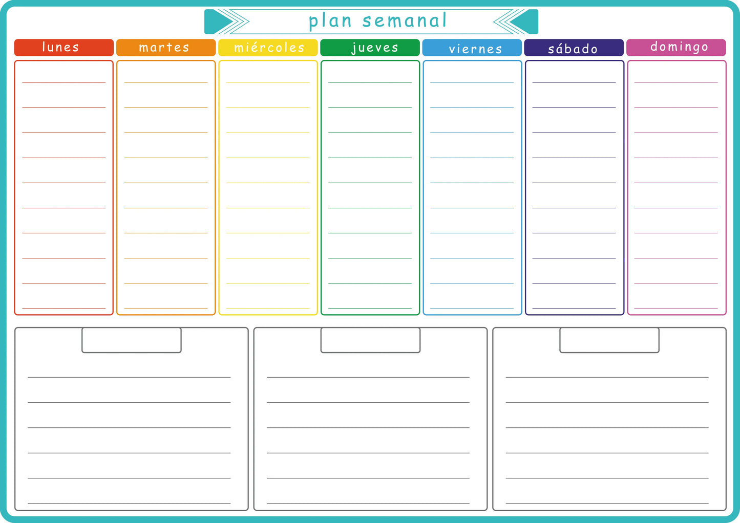 A3 Magnetic Weekly & Monthly Planner Whiteboard for Fridge