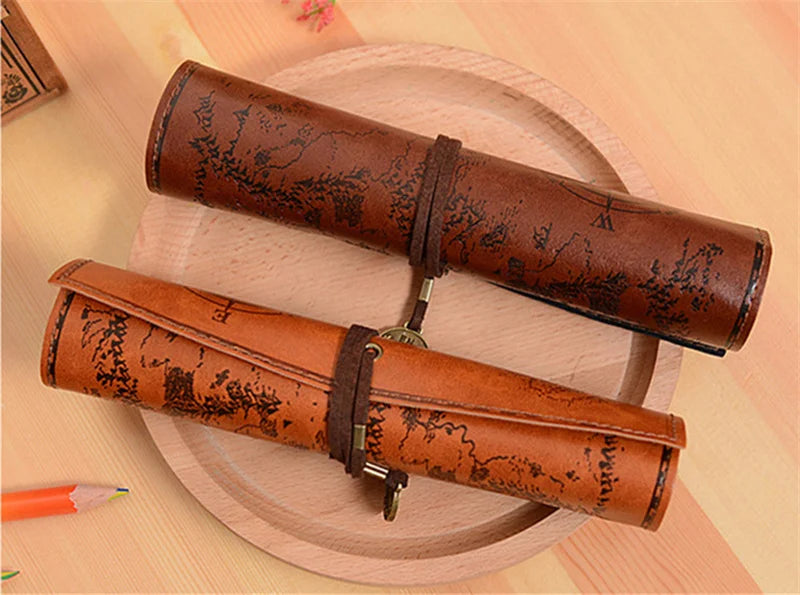 Vintage Retro Treasure Map Pencil Cases