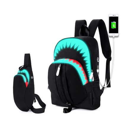 USB Charging Shark Laptop Backpack