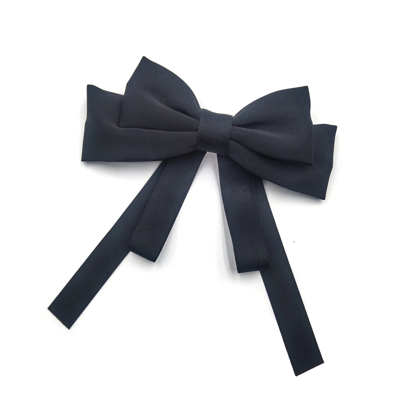 Solid Ribbon Bow Hair Clip for Women & Girls