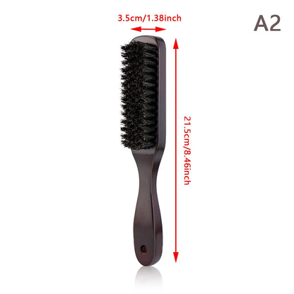 Wood Handle Boar Bristle Hair & Beard Brush