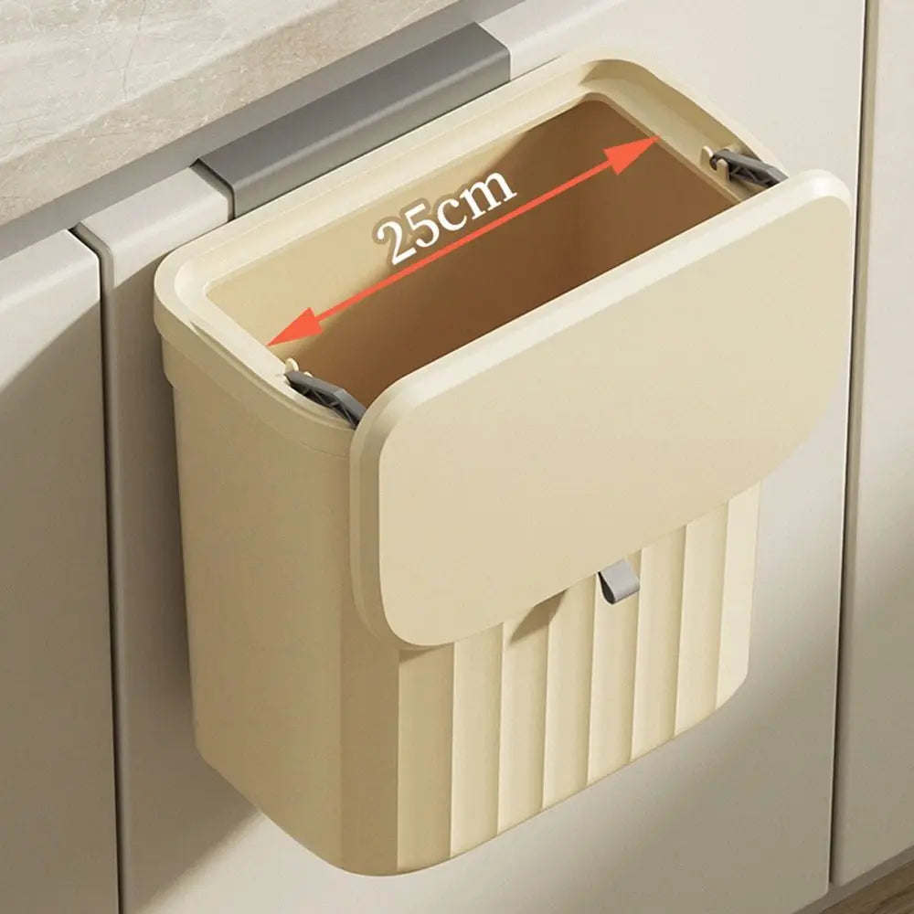 Wall-Mounted Under Sink Trash Can with Lid – 8.5L & 12L