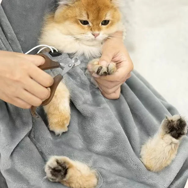 Plush Cat Carrier Apron with Cozy Pouch