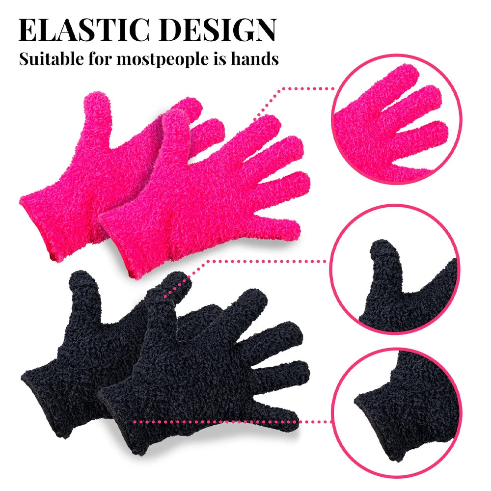 2Pcs Bleach Blender Microfiber Gloves