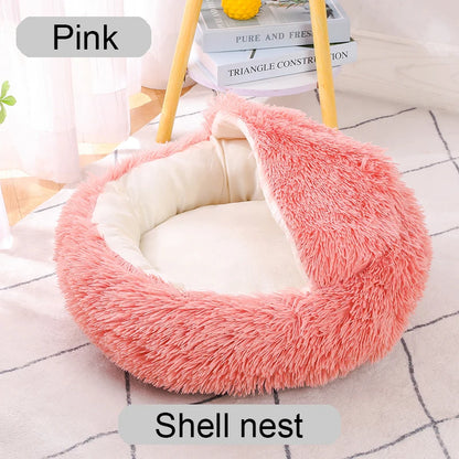 Calming Plush Donut Pet Bed
