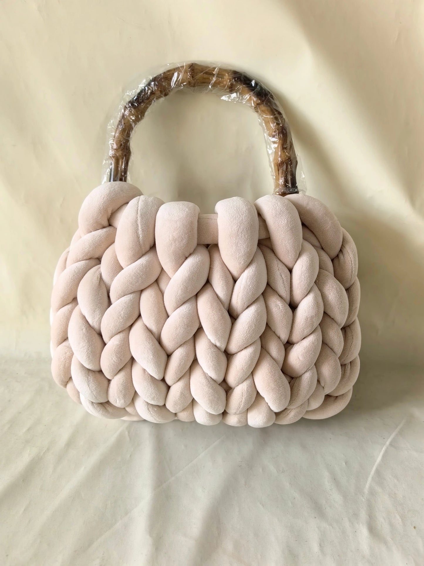 Chunky Knit Bucket Handbag