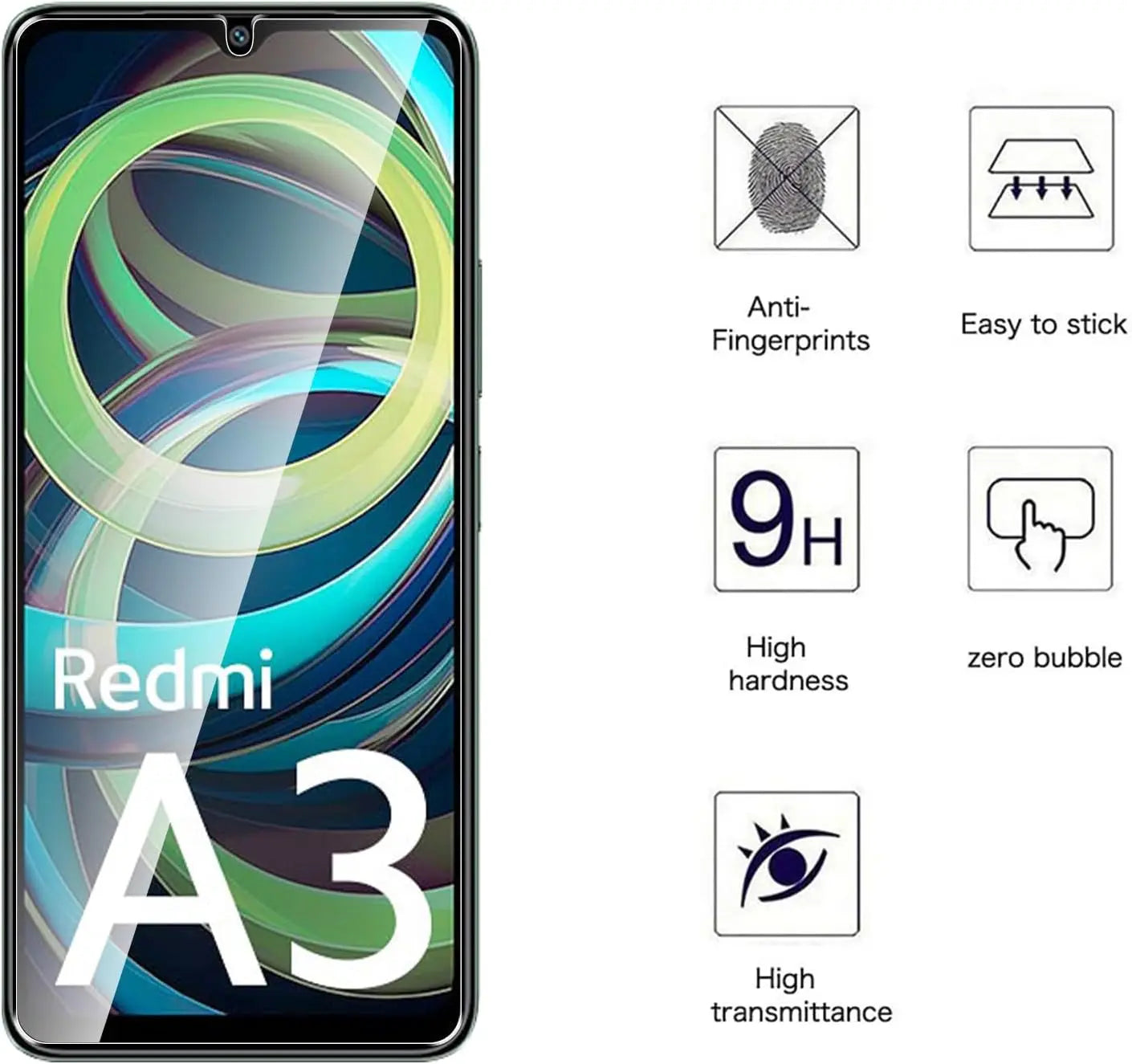 Xiaomi Redmi A3 Tempered Glass Screen Protector