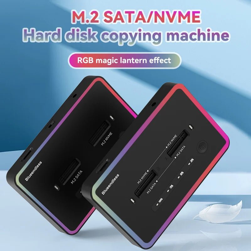 Dual M.2 NVMe & SATA SSD Docking Station with Offline Clone