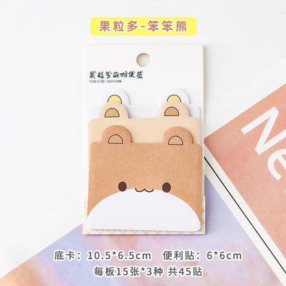 Kawaii Cartoon Animal Sticky Notes