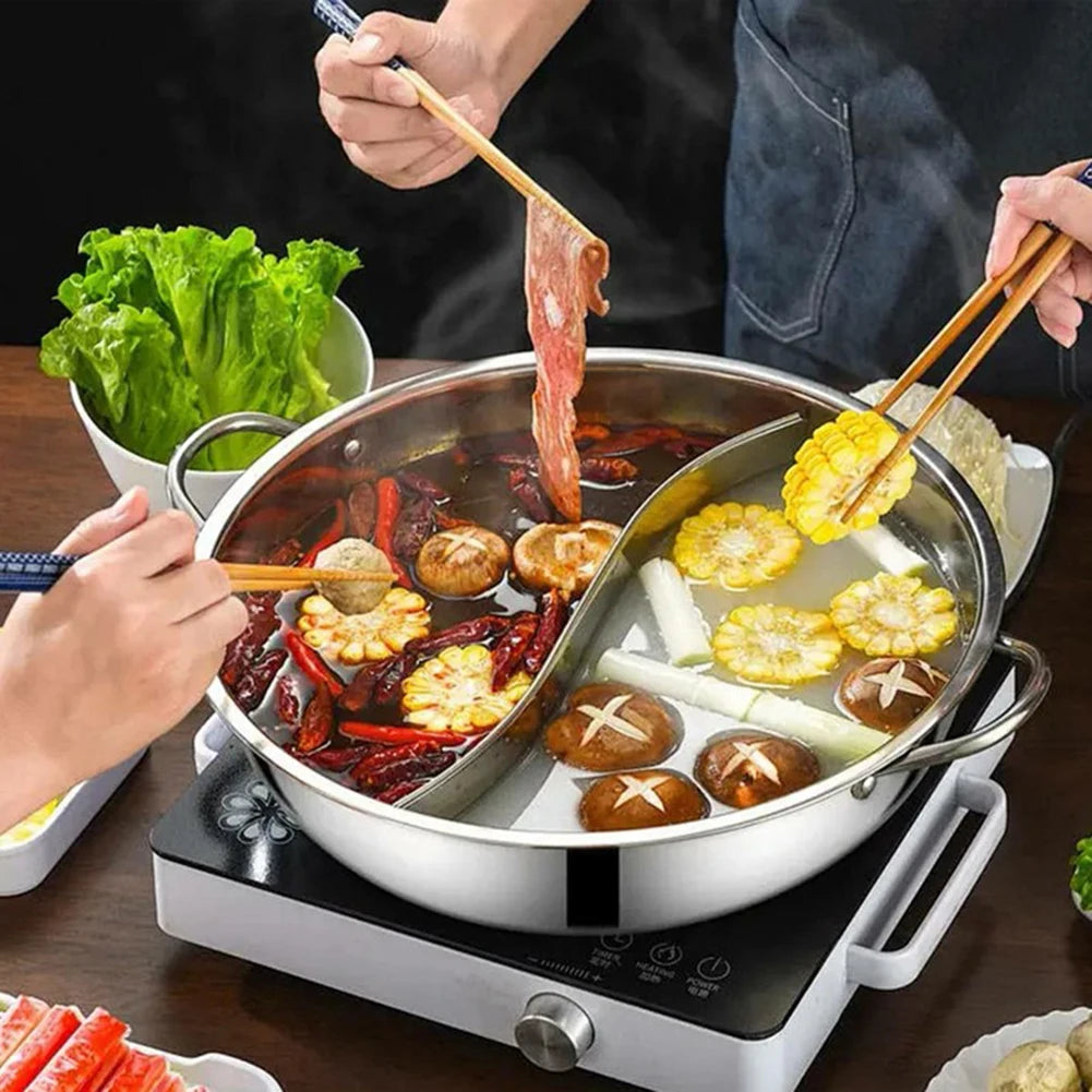 Stainless Steel Twin Divided Hot Pot