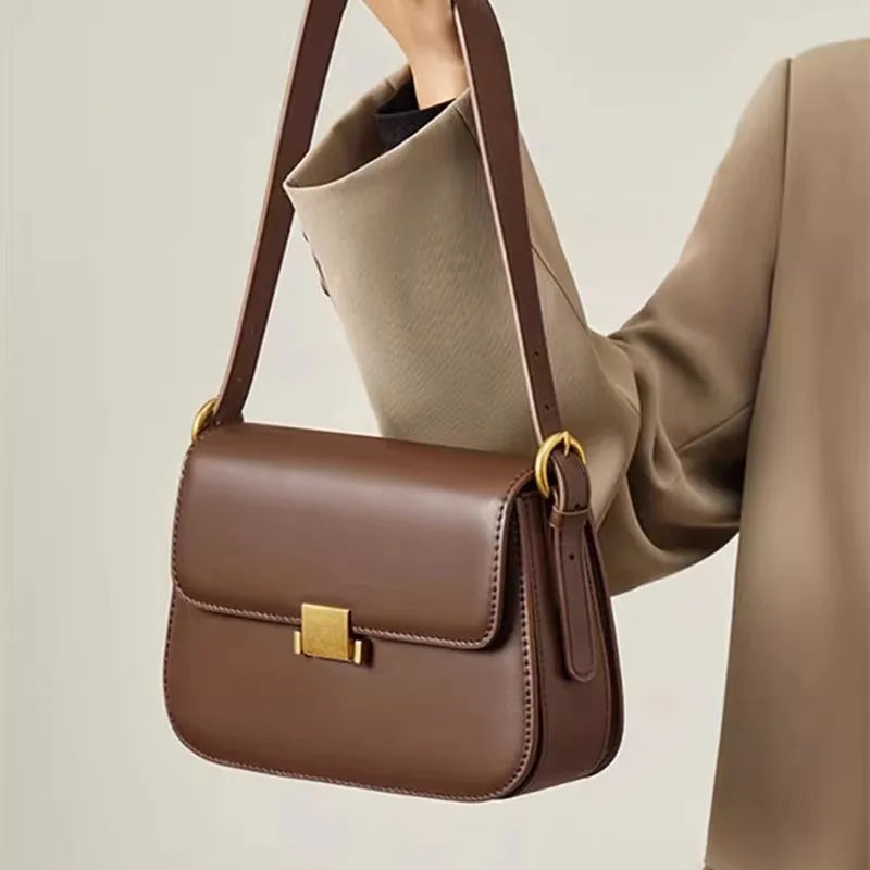 Vintage Leather Crossbody Handbag