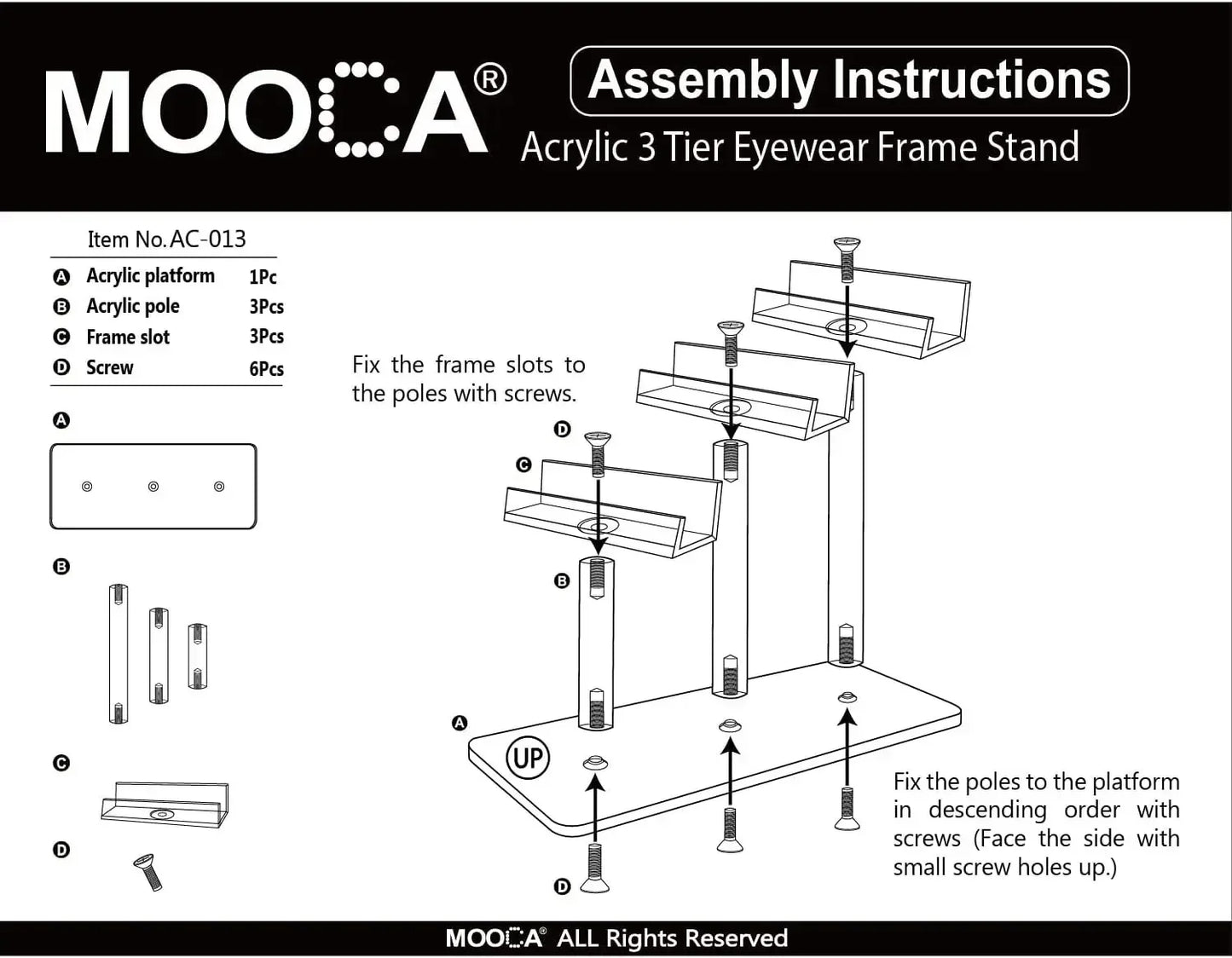 Acrylic Multi-Tier Glasses Display Stand