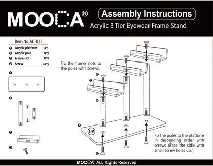 Acrylic Multi-Tier Glasses Display Stand