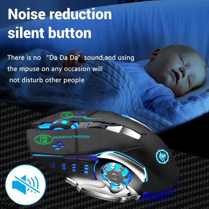 Bluetooth 5.2 & 2.4GHz Rechargeable RGB Wireless Gaming Mouse