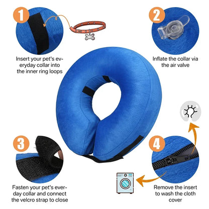 Inflatable Dog Recovery Collar After Surgery