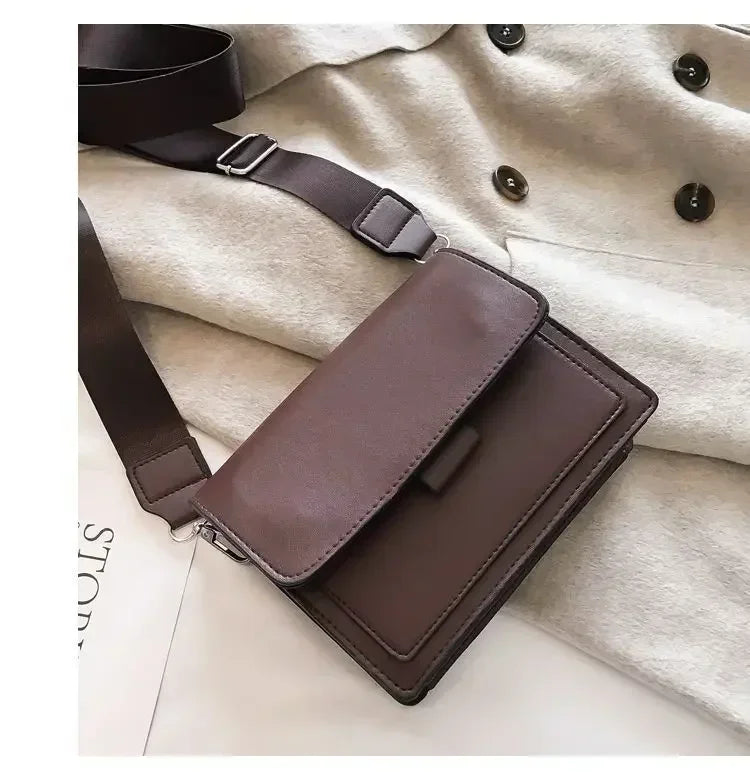 Women’s PU Leather Crossbody Flap Bag