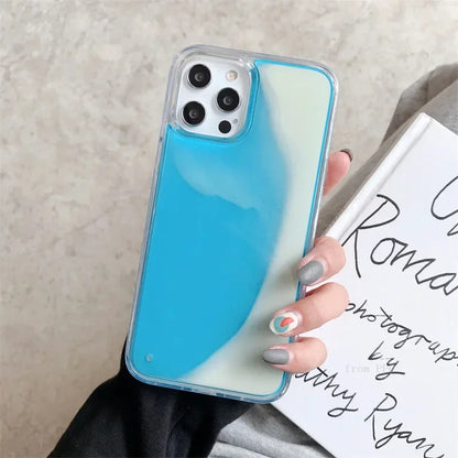 Moving Sand Luminous Phone Case For iPhone