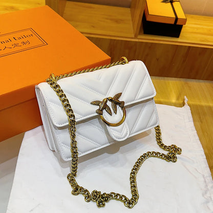 Luxury Quilted Leather Crossbody Handbag