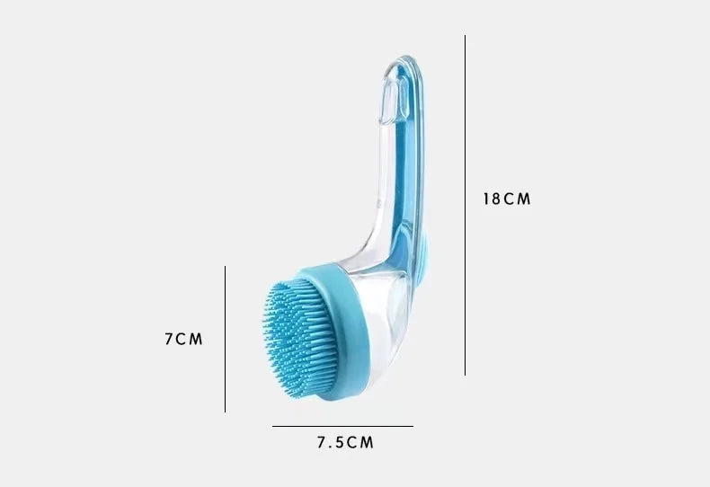 Silicone Pet Bath Brush with Shampoo Dispenser