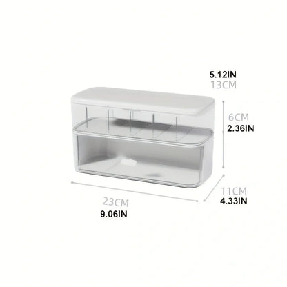 Cable Organizer Storage Box with 14 Wire Ties