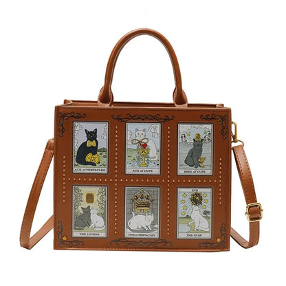 Cat Tarot Print Women’s Handbag