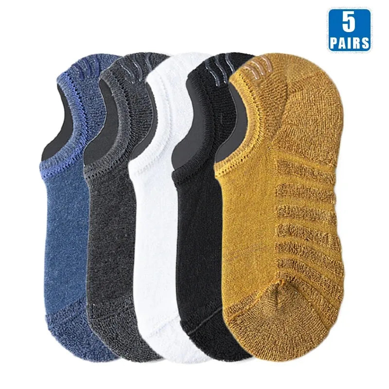 Men’s Cotton Low Cut Socks 5 Pairs