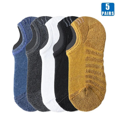 Men’s Cotton Low Cut Socks 5 Pairs