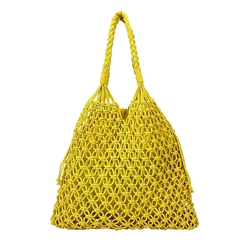 Handwoven Mesh Summer Tote Bag