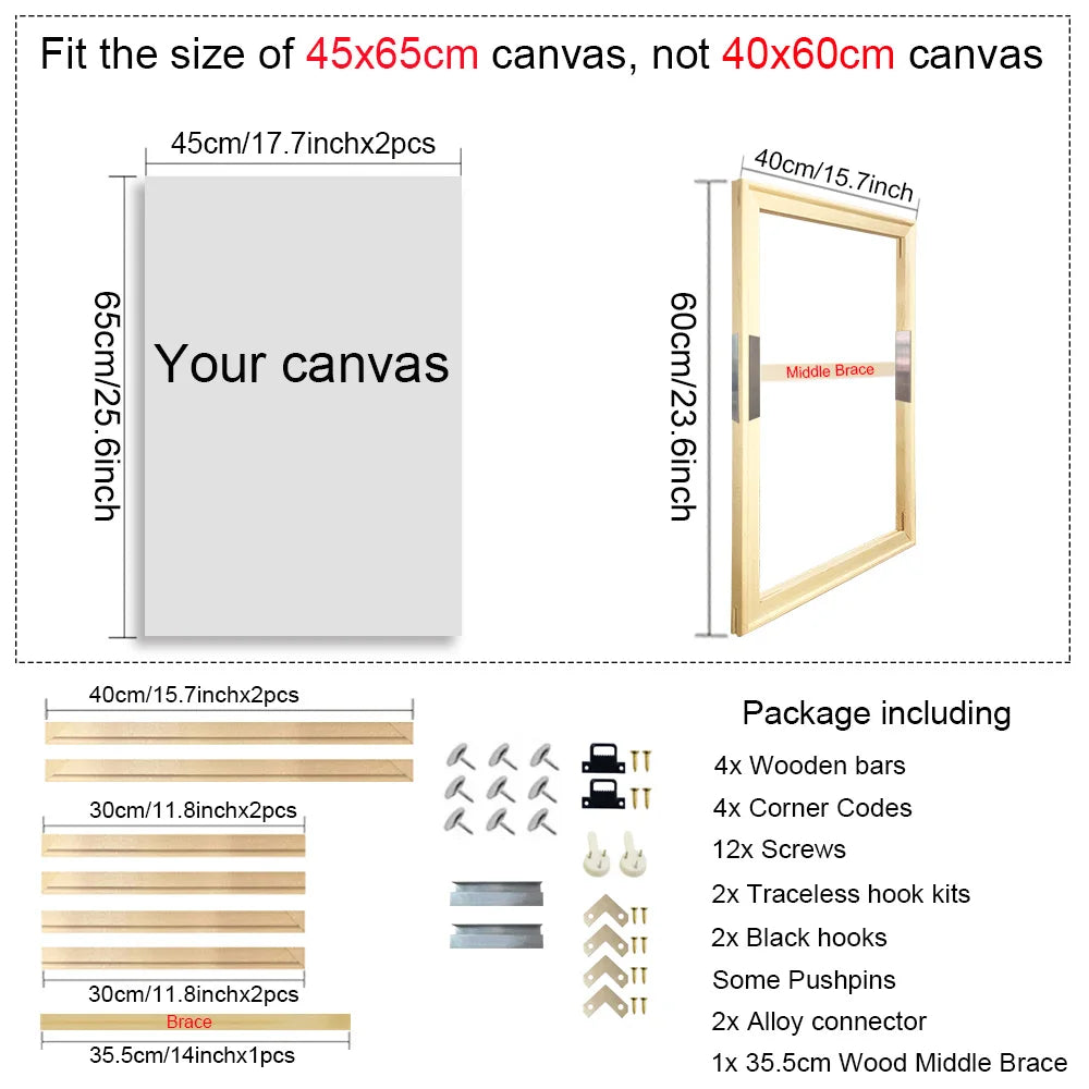 Wooden Canvas Frame for Paintings & Photos