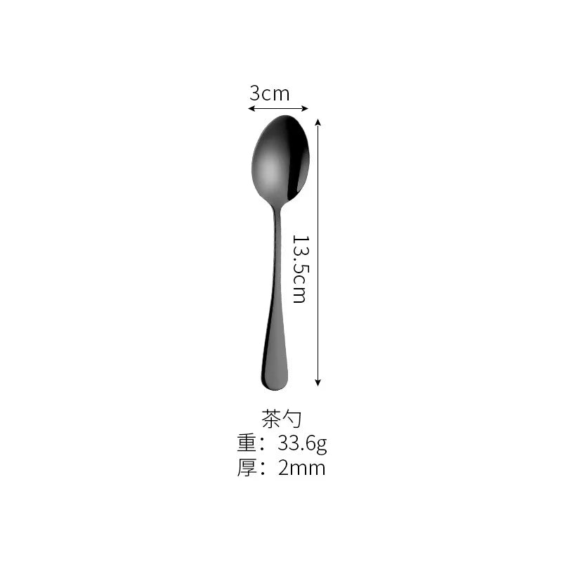 Black Stainless Steel Cutlery Set