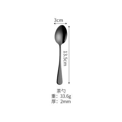 Black Stainless Steel Cutlery Set