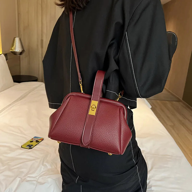 Luxury Style Small Tote Purse with Interior Zipper Pocket
