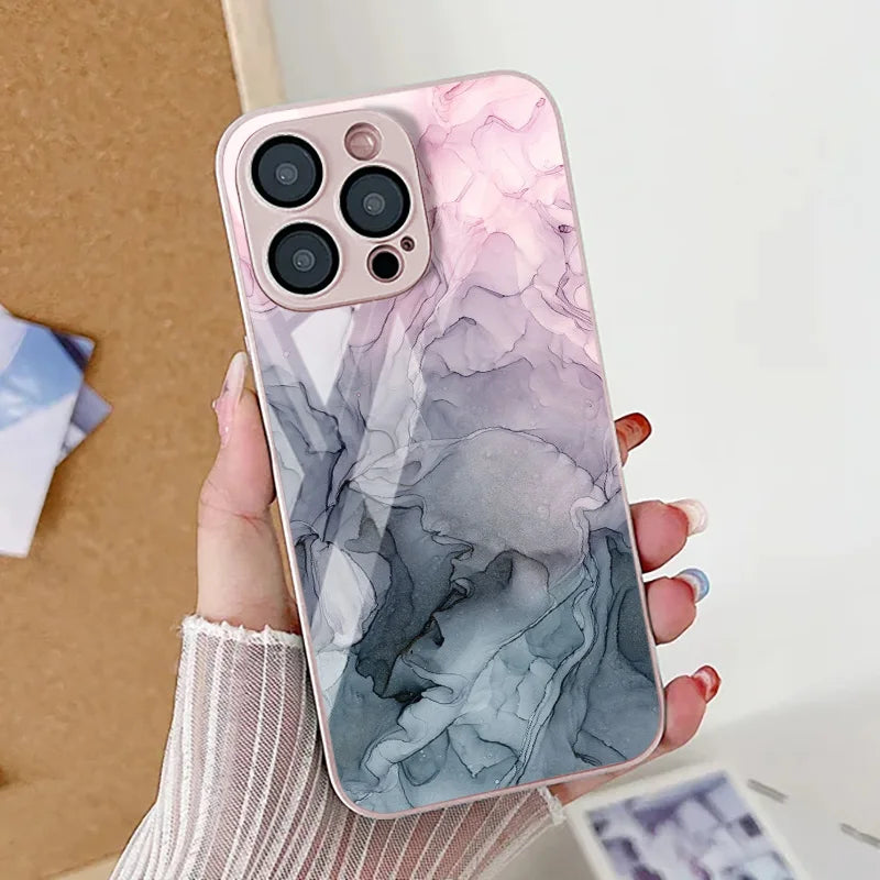 iPhone Case Marble Silicone Red