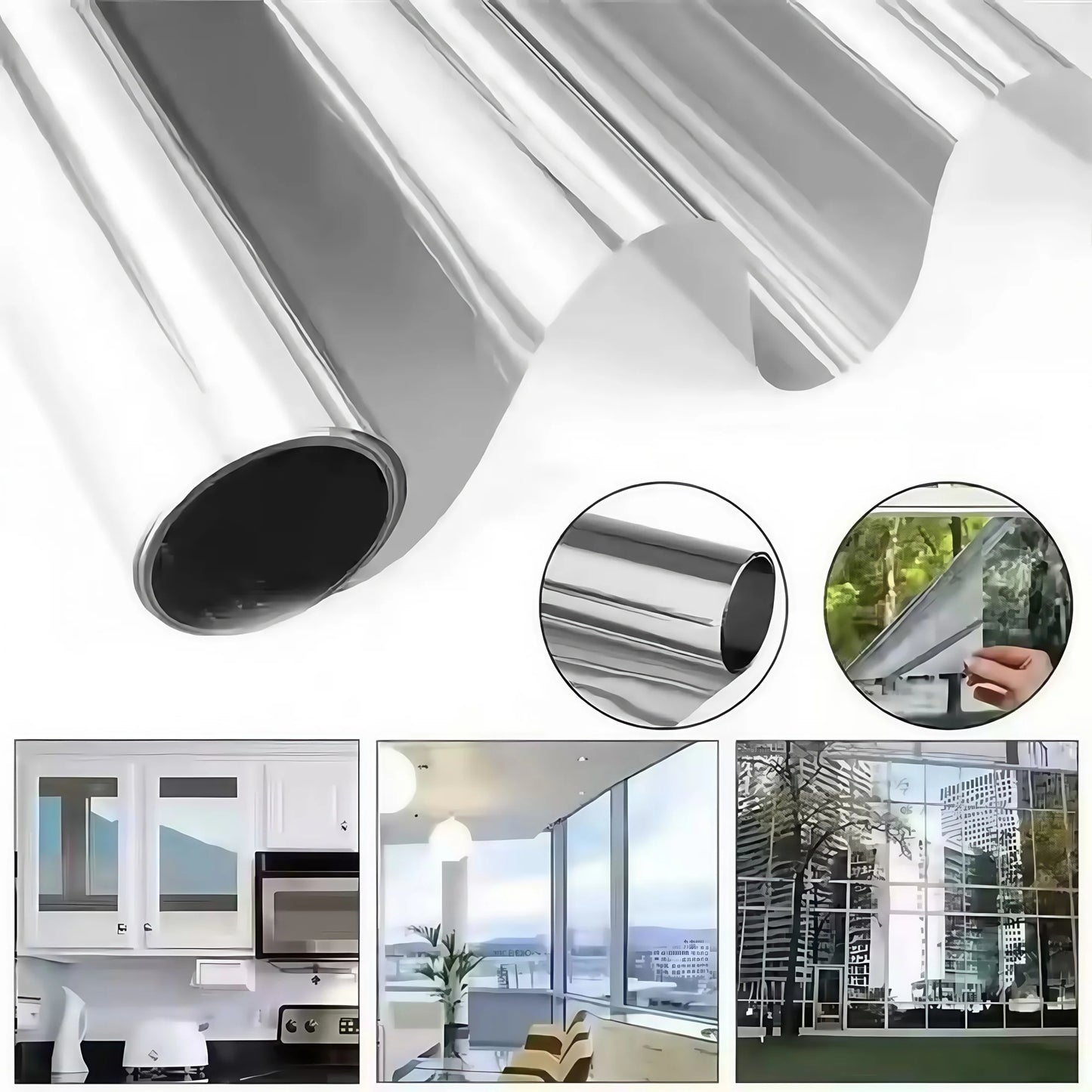 Silver One-Way Privacy Window Film