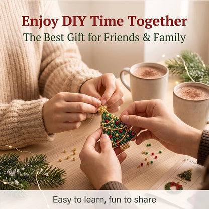 4-Piece Christmas Beaded Ornament DIY Kit