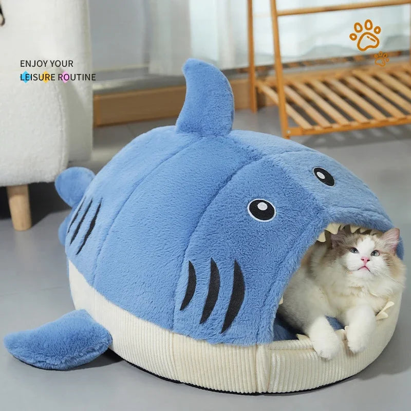 Shark Pet Cave Bed