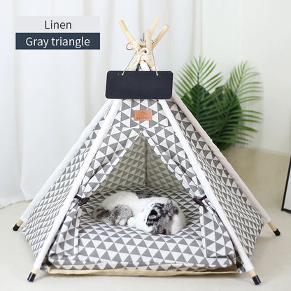 Pet Teepee Tent House with Cushion