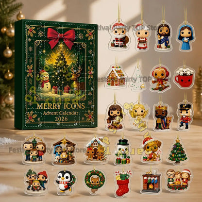 24-Day Christmas Countdown Ornament Box