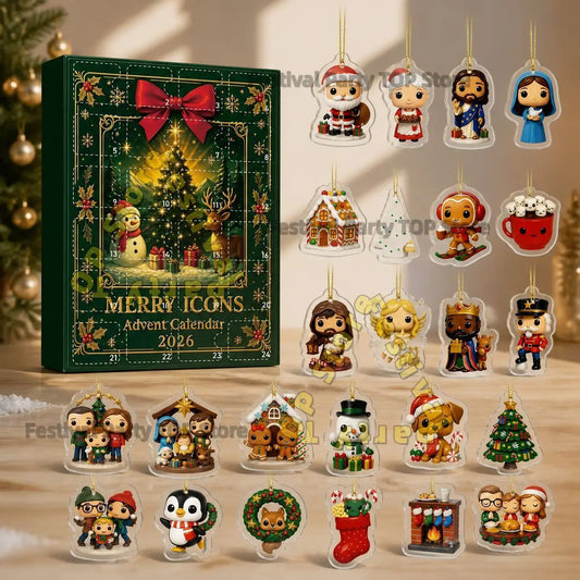 24-Day Christmas Countdown Ornament Box