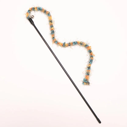 Colorful Plush Rope Cat Teaser Wand Set