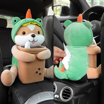 Cute Car Tissue Box 2 In 1Cartoon Holder