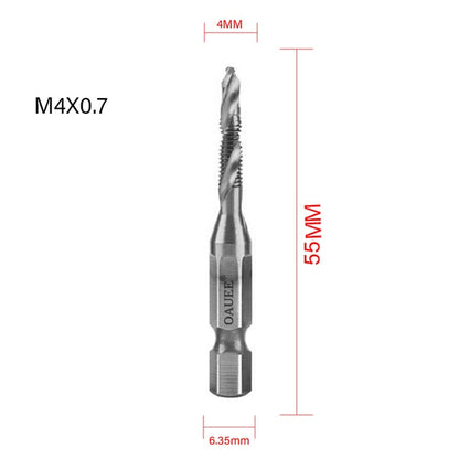 1/2/3/6Pcs Tap Drill Bit Hex Shank Titanium Plated HSS Screw Thread