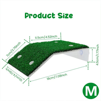 Turtle Basking Platform with Grass Ramp