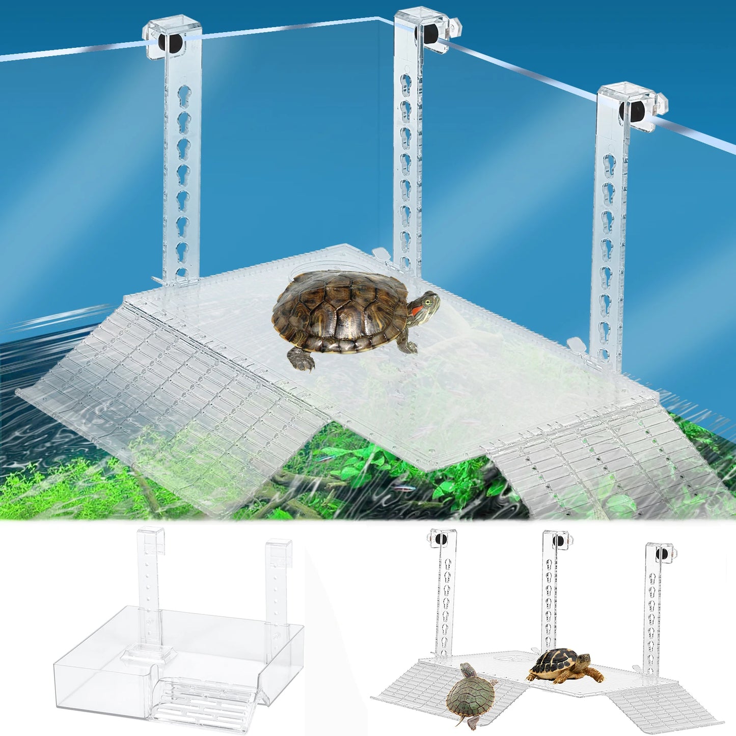 Adjustable Acrylic Turtle Basking Platform