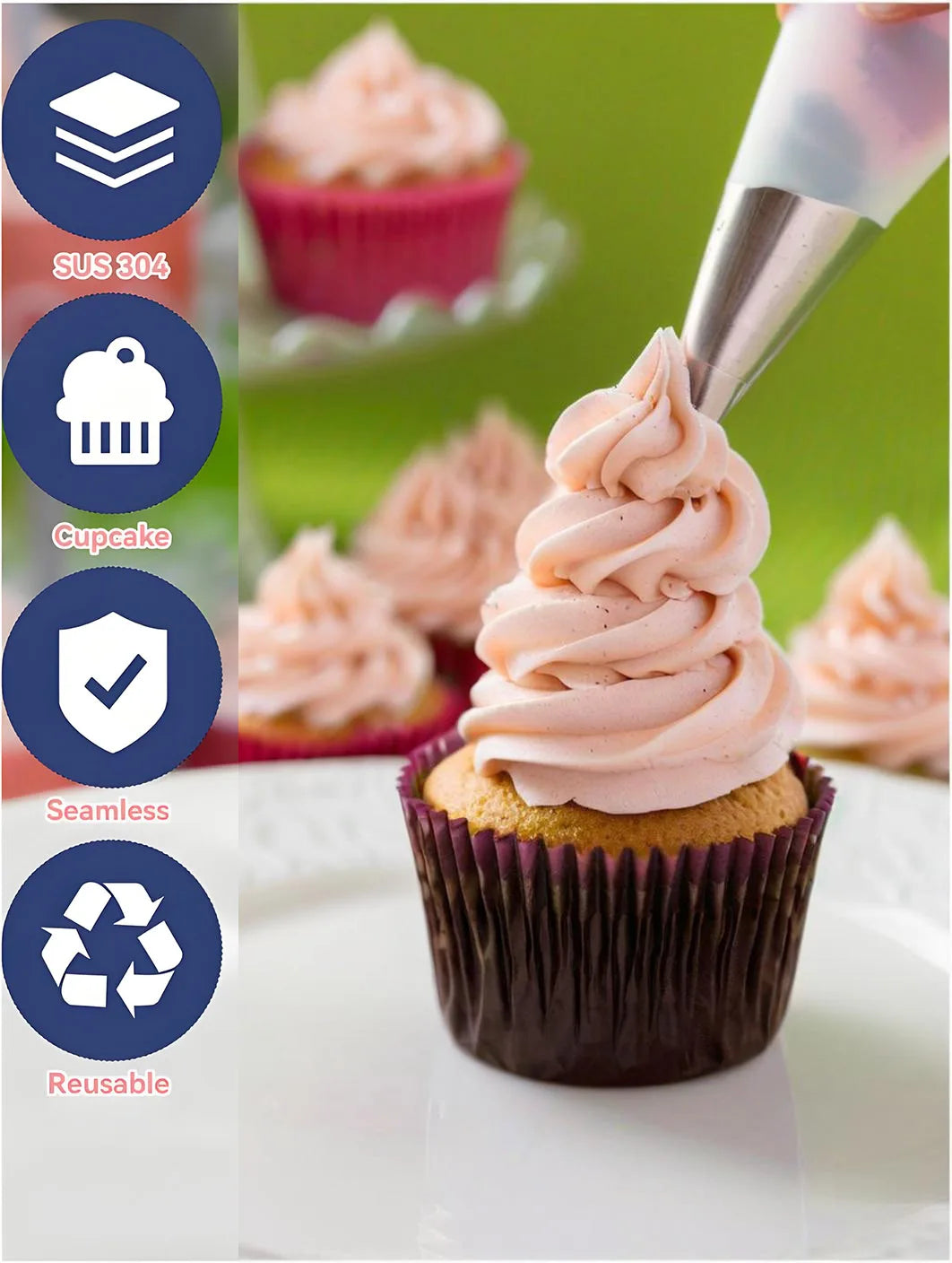 Stainless Steel Cake Piping Nozzle Set