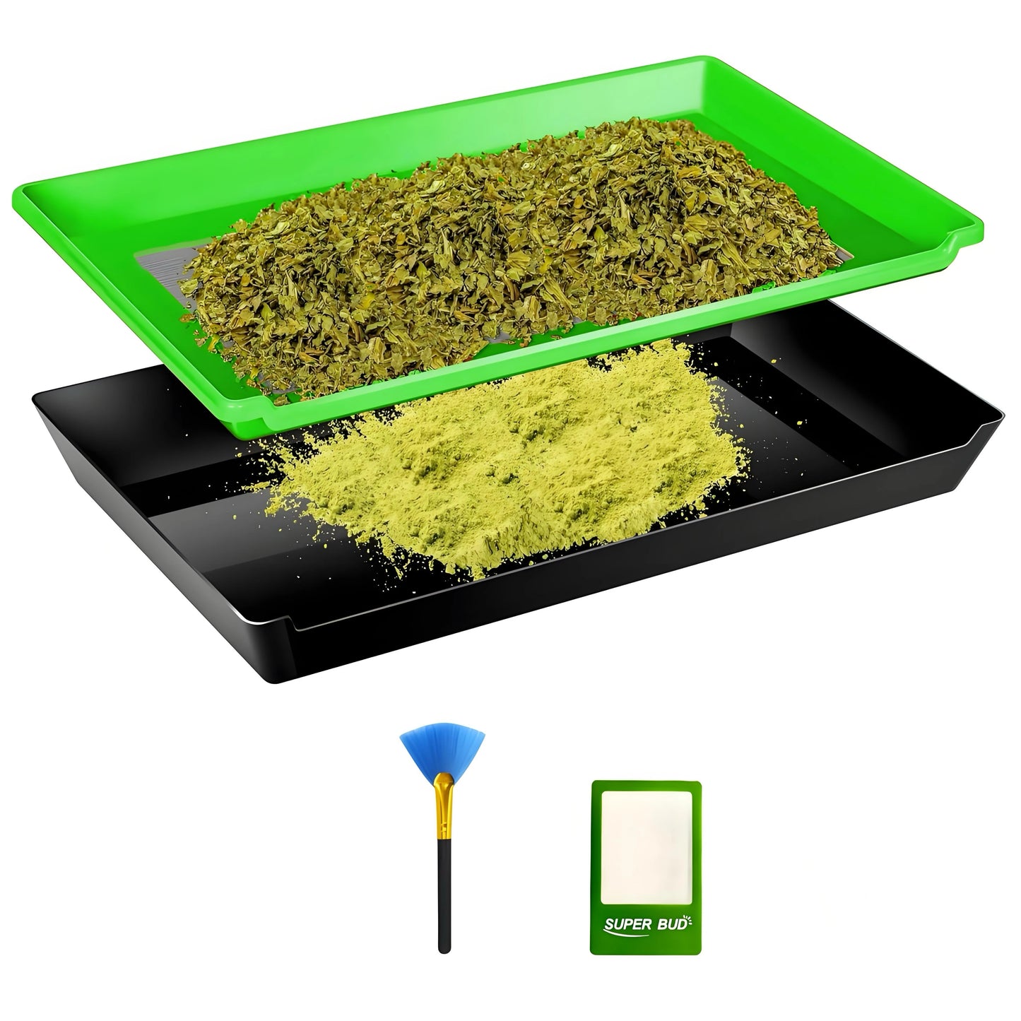 Herb Trimming Tray Kit with 150 Micron Screen