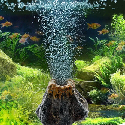 Aquarium Volcano Bubble Stone Ornament