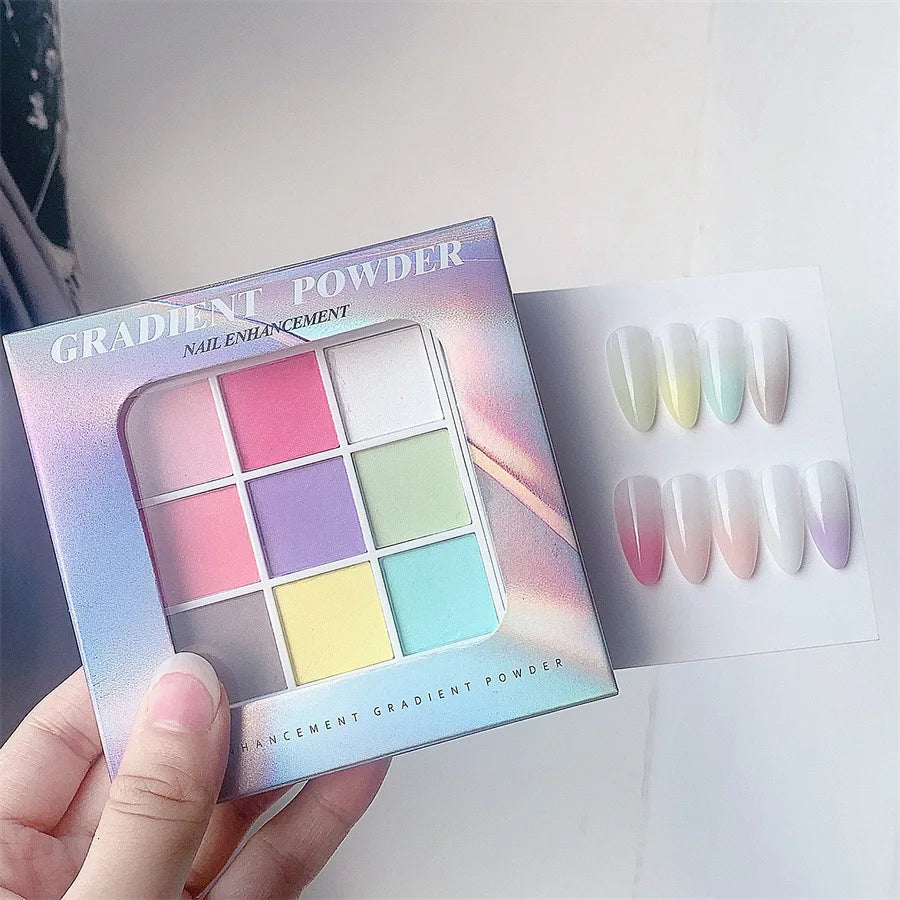 9-Color Chrome Nail Powder Set