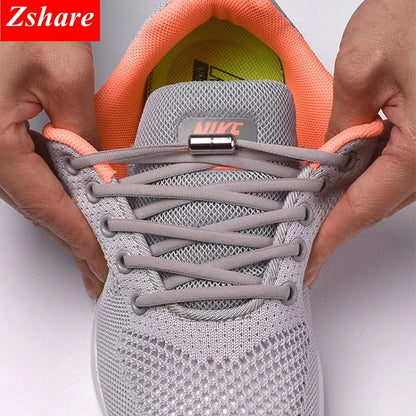 Elastic No-Tie Shoelaces with Metal Lock