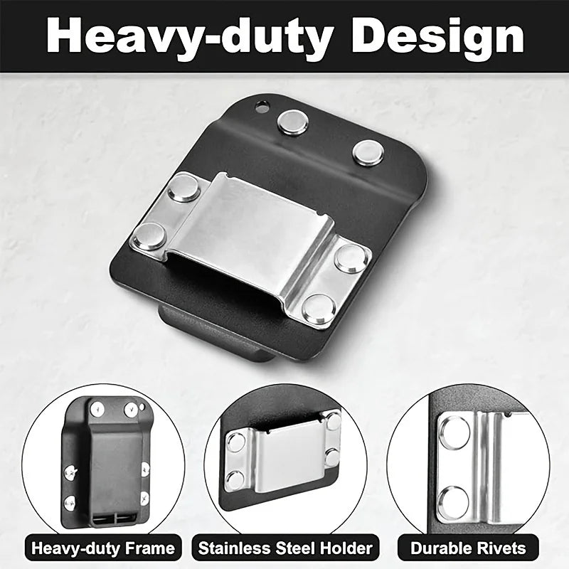 Clip-On Tool Belt Drill Holder